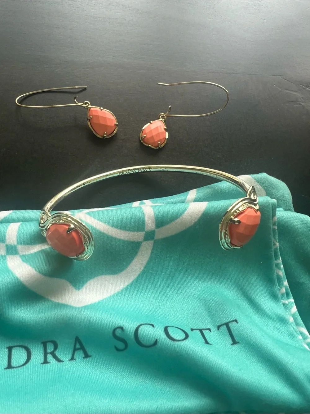 Kendra Scott Mixed Stone Necklace & Earring Lot - Turquoise and Coral Accents